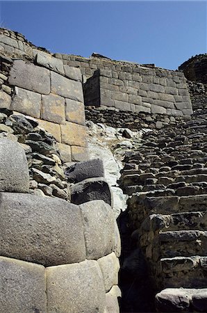 Inca fortress, Ollantaytambo, Peru, South America Foto de stock - Con derechos protegidos, Código: 841-02921027