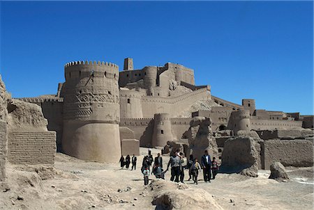 Medieval mud brick city with 17th century Safavid citadel, Arg-e Bam, Bam, UNESCO World Heritage Site, Iran, Middle East Stock Photo - Rights-Managed, Code: 841-02921066