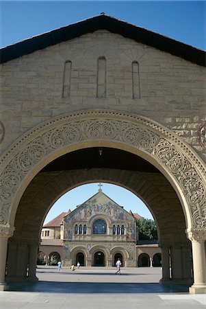 Memorial church in Main Quadrangle, Stanford University, founded 1891, Palo Alto, California, United States of America (U.S.A.), North America Foto de stock - Con derechos protegidos, Código: 841-02921089