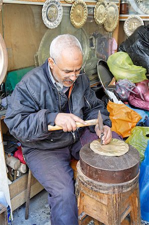 Copper worker in Copper Souq, Ghizdara Street, Tripoli, Libya, North Africa, Africa Stock Photo - Rights-Managed, Code: 841-02921098