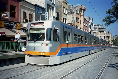 Modern tram in Sultanahmet area of Istanbul, Turkey, Europe Stock Photo - Rights-Managed, Code: 841-02921090