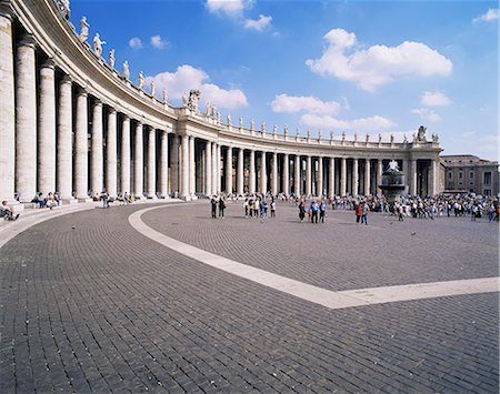 St. Peter's Square, Vatican, Rome, Lazio, Italy, Europe Stock Photo - Rights-Managed, Code: 841-02921214