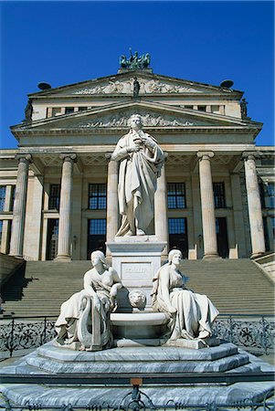 simsearch:841-02903463,k - The Schiller monument and Schauspielhaus on the Gendarmenmarkt in Berlin, Germany, Europe Stock Photo - Rights-Managed, Code: 841-02921311