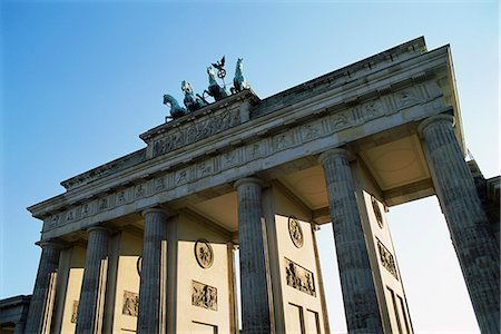 quadriga - Porte de Brandebourg, Berlin, Allemagne, Europe Photographie de stock - Rights-Managed, Code: 841-02921324