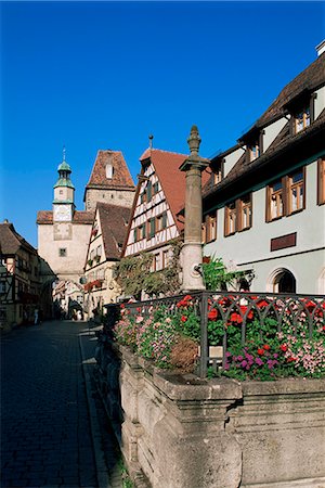 simsearch:841-02919277,k - Rodergasse, Rothenburg ob der Tauber, Bavaria, Germany, Europe Foto de stock - Direito Controlado, Número: 841-02923681