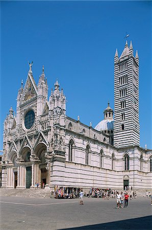 siena cathedral - Duomo (cathedral), UNESCO World Heritage Site, Siena, Tuscany, Italy, Europe Stock Photo - Rights-Managed, Code: 841-02923707