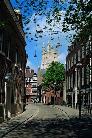 La vieille ville et Cathédrale, Gloucester, Gloucestershire, Angleterre, Royaume-Uni, Europe Photographie de stock - Rights-Managed, Code: 841-02923803