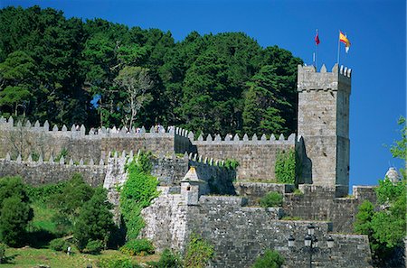Medieval walls surrounding the parador, Bayona, Galicia, Spain, Europe Stock Photo - Rights-Managed, Code: 841-02923818