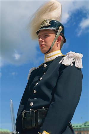 simsearch:841-02923890,k - Portrait of a Royal Guard at the Royal Palace in Stockholm, Sweden, Scandinavia, Europe Fotografie stock - Rights-Managed, Codice: 841-02923890