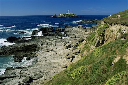 simsearch:841-02710225,k - Godrevy Island lighthouse, near St. Ives, north coast, Cornwall, England, United Kingdom, Europe Foto de stock - Con derechos protegidos, Código: 841-02923893