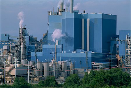 Pulp mill and paper processing plant, North Charleston area, South Carolina, United States of America, North America Stock Photo - Rights-Managed, Code: 841-02923901