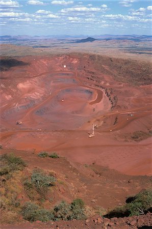 sea and mining - Tom Price Iron Ore Mines, Western Australia, Australia, Pacific Stock Photo - Rights-Managed, Code: 841-02923985