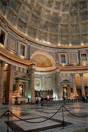 pantheon capital - Interior of the Pantheon, Rome, Lazio, Italy, Europe Stock Photo - Rights-Managed, Code: 841-02944010