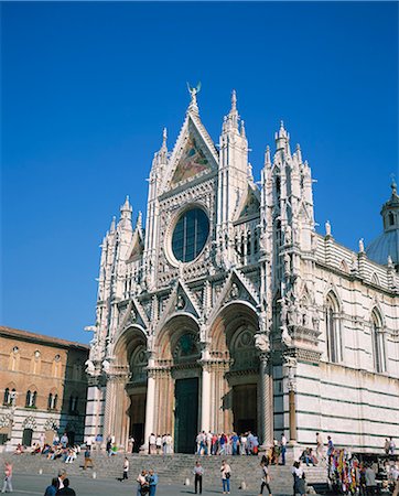 siena cathedral - The Duomo in Siena, UNESCO World Heritage Site, Tuscany, Italy, Europe Stock Photo - Rights-Managed, Code: 841-02944040