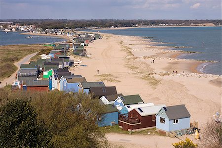 Mudeford spit or sandbank, Christchurch Harbour, Dorset, England, United Kingdom, Europe Fotografie stock - Rights-Managed, Codice: 841-02944182