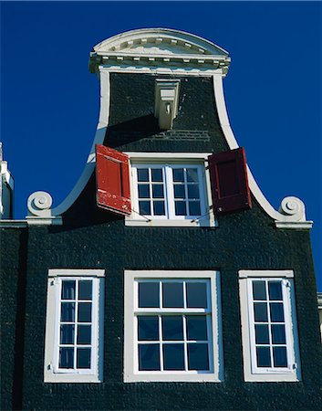 Pignon d'une maison typique d'Amsterdam, Hollande, Europe Photographie de stock - Rights-Managed, Code: 841-02944395