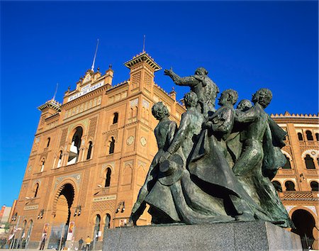 Statue in front of the bullring in the Plaza de Toros in Madrid, Spain, Europe Stock Photo - Rights-Managed, Code: 841-02944424