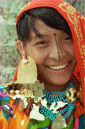 facial decoration - Cuna Indian, Panama, Central America Stock Photo - Rights-Managed, Code: 841-02944492