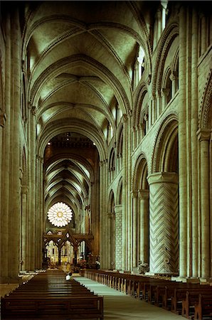 durham - La nef, cathédrale de Durham, comté de Durham, Angleterre, Royaume-Uni, Europe Photographie de stock - Rights-Managed, Code: 841-02944506