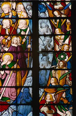Stained glass, Fairford church, Gloucestershire, England, United Kingdom, Europe Foto de stock - Con derechos protegidos, Código: 841-02944509
