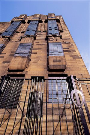 Glasgow School of Art, Glasgow, designed by Charles Rennie Mackintosh, Scotland, United Kingdom, Europe Fotografie stock - Rights-Managed, Codice: 841-02944514