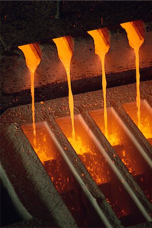 Molten copper, Chino Mines, New Mexico, United States of America, North America Foto de stock - Con derechos protegidos, Código: 841-02944536