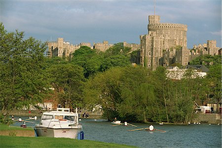 Windsor Castle and River Thames, Berkshire, England, United Kingdom, Europe Foto de stock - Con derechos protegidos, Código: 841-02944709