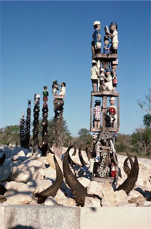 Memorial tomb of the Mahafaly tribe, Madagascar, Africa Foto de stock - Con derechos protegidos, Código: 841-02944977