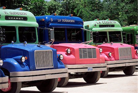 Autobus, le Mexique, l'Amérique du Nord Photographie de stock - Rights-Managed, Code: 841-02945055
