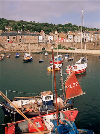Mousehole Hafen, Cornwall, England, Vereinigtes Königreich, Europa Stockbilder - Lizenzpflichtiges, Bildnummer: 841-02945072