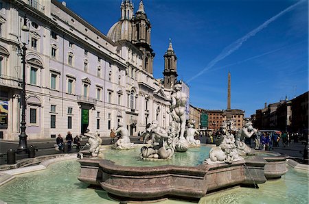 piazza navona - Piazza Navona, Rome, Lazio, Italy, Europe Foto de stock - Con derechos protegidos, Código: 841-02945236