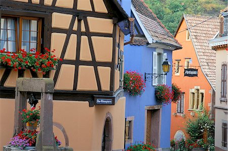 france alsace villages - Houses, Neidermorschwir, Alsace, France, Europe Foto de stock - Con derechos protegidos, Código: 841-02945337