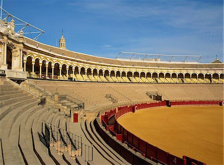 plaza de toros andalucia - The Bullring in the city of Seville, Andalucia, Spain, Europe Stock Photo - Rights-Managed, Code: 841-02945345
