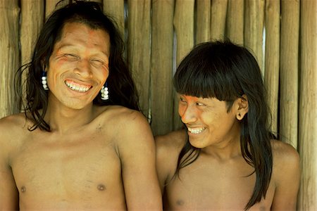 Xingu men, Brazil, South America Foto de stock - Con derechos protegidos, Código: 841-02945426
