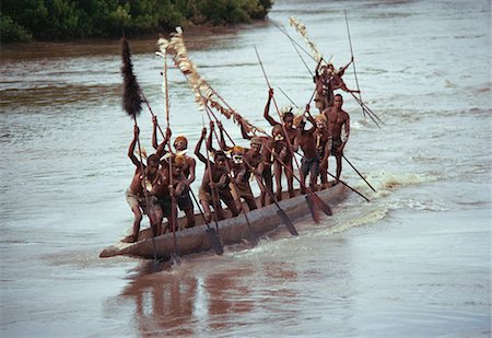 Asmat, racing canoes, Irian Jaya, Indonesia, Southeast Asia, Asia Foto de stock - Con derechos protegidos, Código: 841-02945427