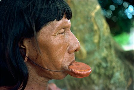 suya - Xingu tribesman, Suya, Brazil, South America Stock Photo - Rights-Managed, Code: 841-02945421