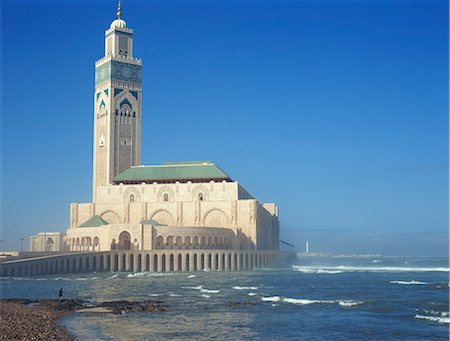 simsearch:841-02918702,k - La mosquée de Hassan II, Casablanca (Maroc), en Afrique du Nord, l'Afrique Photographie de stock - Rights-Managed, Code: 841-02945676