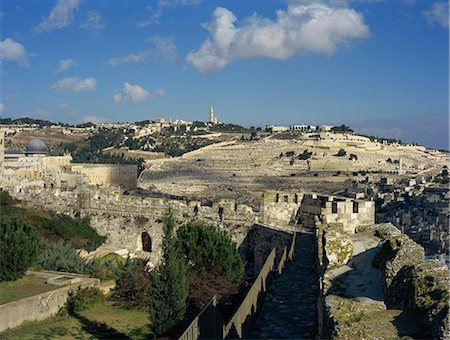 View of Mount of Olives, Jerusalem, Israel, Middle East Stock Photo - Rights-Managed, Code: 841-02945686