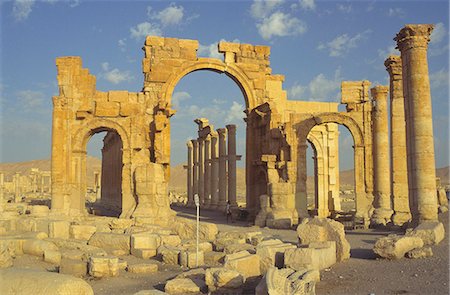 Monumental arch, Palmyra, UNESCO World Heritage Site, Syria, Middle East Foto de stock - Con derechos protegidos, Código: 841-02945828