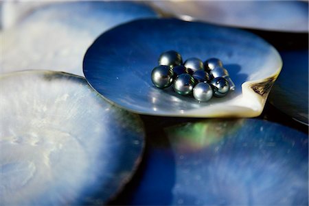 Black pearls, Cook Islands, South Pacific, Pacific Foto de stock - Con derechos protegidos, Código: 841-02945992