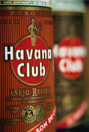 rum - Bouteilles de Havana Club Rum, Cuba, Antilles, l'Amérique centrale Photographie de stock - Rights-Managed, Code: 841-02946016