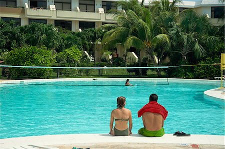 Couple sitting by pool, Hotel Sol Palmeras, Varadero, Cuba, West Indies, Central America Stock Photo - Rights-Managed, Code: 841-02946017