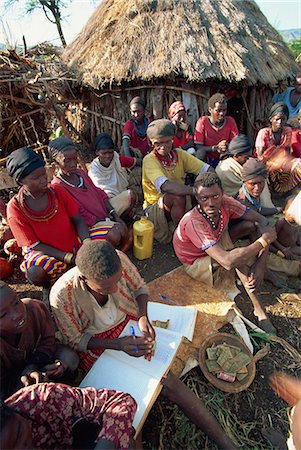 Cooperative collection of funds, Konso, Ethiopia, Africa Foto de stock - Con derechos protegidos, Código: 841-02946135
