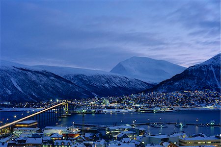 simsearch:841-03034485,k - Tromso and its bridge to the mainland at dusk, Arctic Norway, Scandinavia, Europe Stock Photo - Rights-Managed, Code: 841-02946137