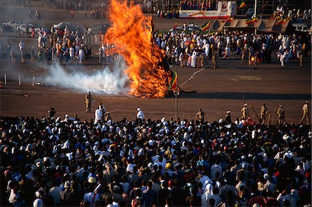 Burning ceremony, Mescal celebration, Addis Ababa, Ethiopia, Africa Stock Photo - Rights-Managed, Code: 841-02946130