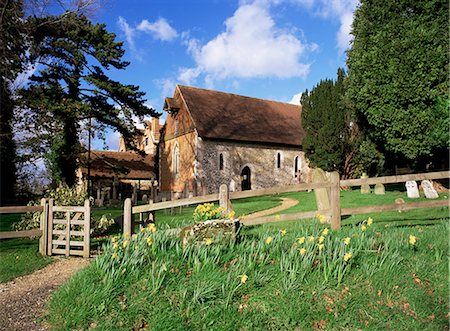 St. Bartholomew's church, dating from circa 1060, the smallest church in Surrey, Wanborough, Surrey, England, United Kingdom, Europe Stock Photo - Rights-Managed, Code: 841-02946147