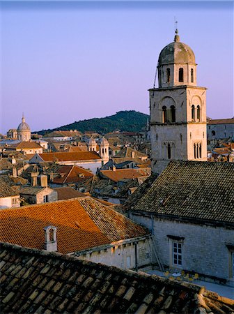 simsearch:841-03057304,k - Tower of the Franciscan monastery from the city wall, Dubrovnik, UNESCO World Heritage Site, Croatia, Europe Foto de stock - Direito Controlado, Número: 841-02946422