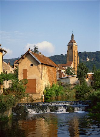 Glockenturm von St. Just aus dem 16. Jahrhundert, Arbois, Franche-Comte, Frankreich, Europa Stockbilder - Lizenzpflichtiges, Bildnummer: 841-02946534