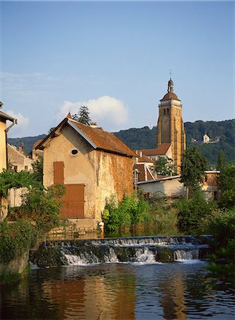 pêche à la bordigue - Clocher de Saint juste datant du XVIe siècle, Arbois, Franche-Comté, France, Europe Photographie de stock - Rights-Managed, Code: 841-02946534