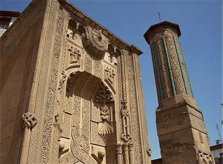 simsearch:841-02946451,k - The Ince Minare Medrese, now the Museum of Wood and Stone Carving, Konya, Anatolia, Turkey, Asia Minor, Eurasia Foto de stock - Direito Controlado, Número: 841-02946554